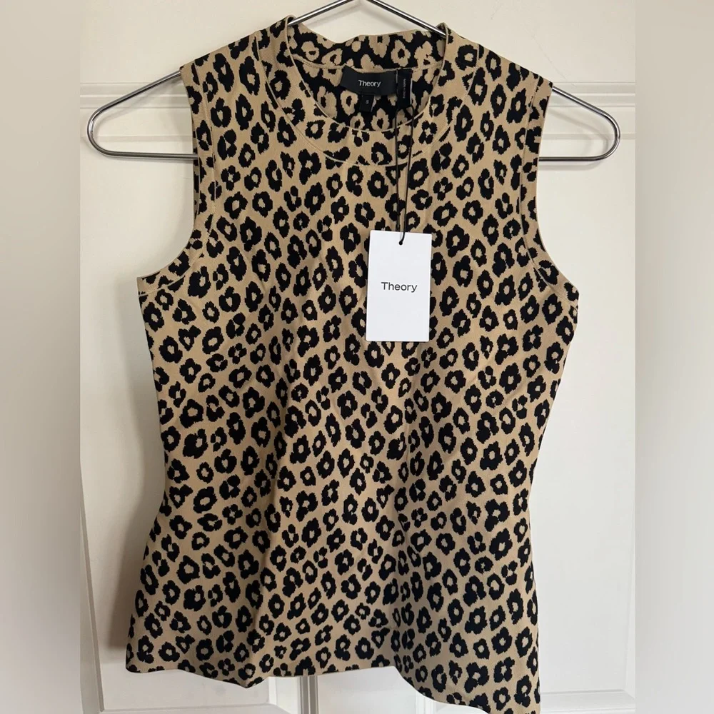 Theory Leopard Shell Tank - Picture 2 of 7